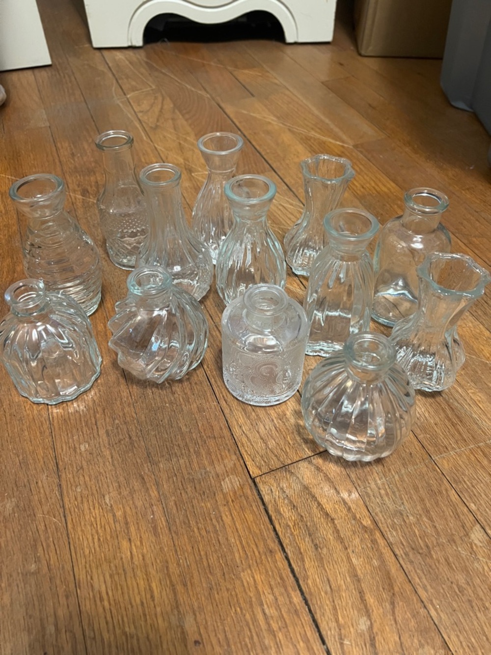 Clear Glass Bud Vases Assorted Set of 13